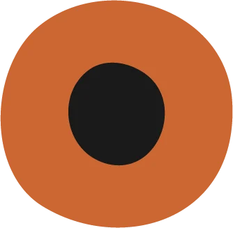 Motif Atelier SanSam : rond mandarine et noir doux