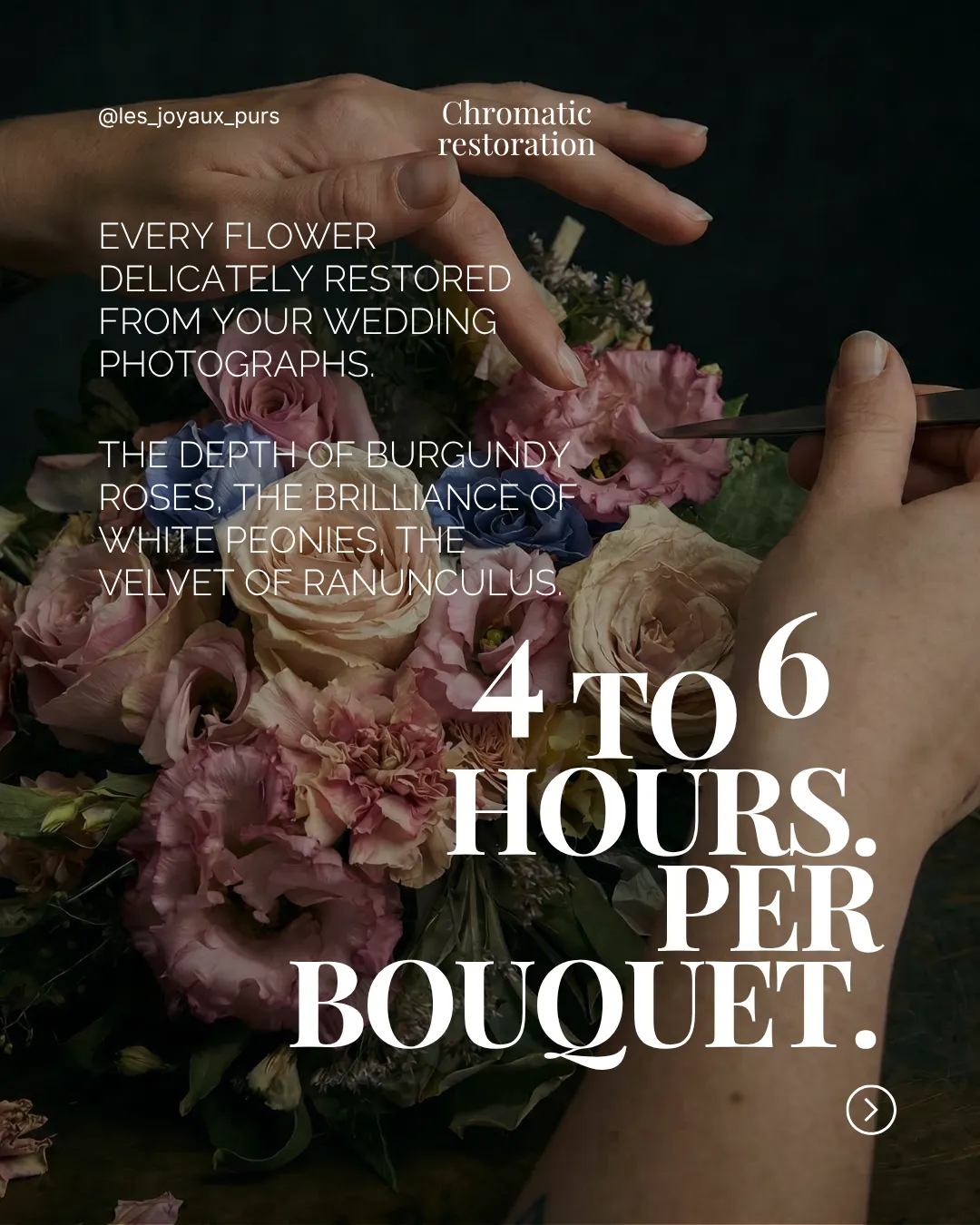 Carrousel Instagram : 4 à 6 heures de travail par bouquet