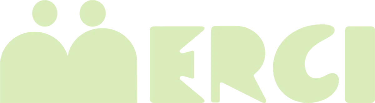 Logo MERCI vert tendre, plateforme de dons