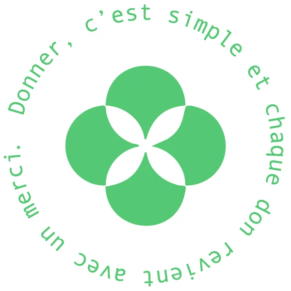 Tampon MERCI trèfle, cause solidarité